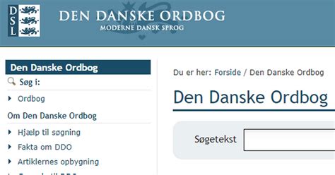 den danske ordbog|Iba pa.